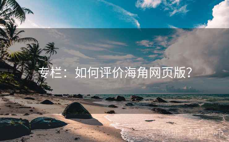 专栏：如何评价海角网页版？
